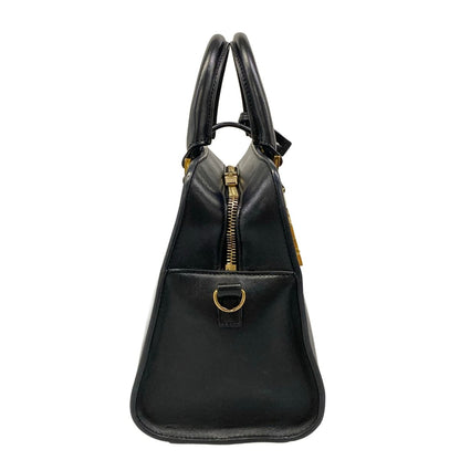 Saint Laurent Paris Handbag Baby Monogram Cabas Black Leather — view 2