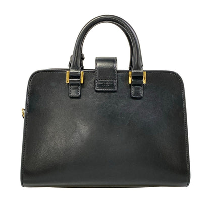 Saint Laurent Paris Handbag Baby Monogram Cabas Black Leather — view 3