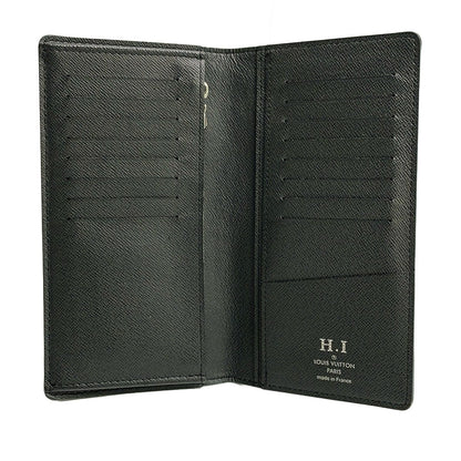 Louis Vuitton Wallet Taiga Portefeuille Brazza Ardoise Initial Leather — view 3