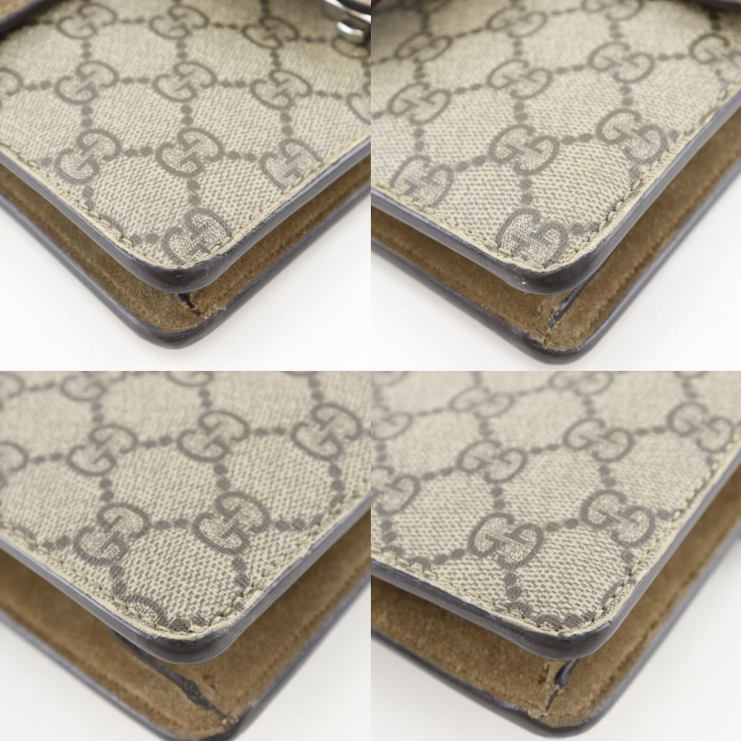 Gucci Dionysus Mini Chain Shoulder GG Supreme Canvas Brown — view 4