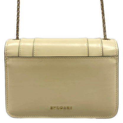 Bvlgari Bulgari Shoulder Bag Serpenti Forever Cross Ivory Chain Leather — view 3