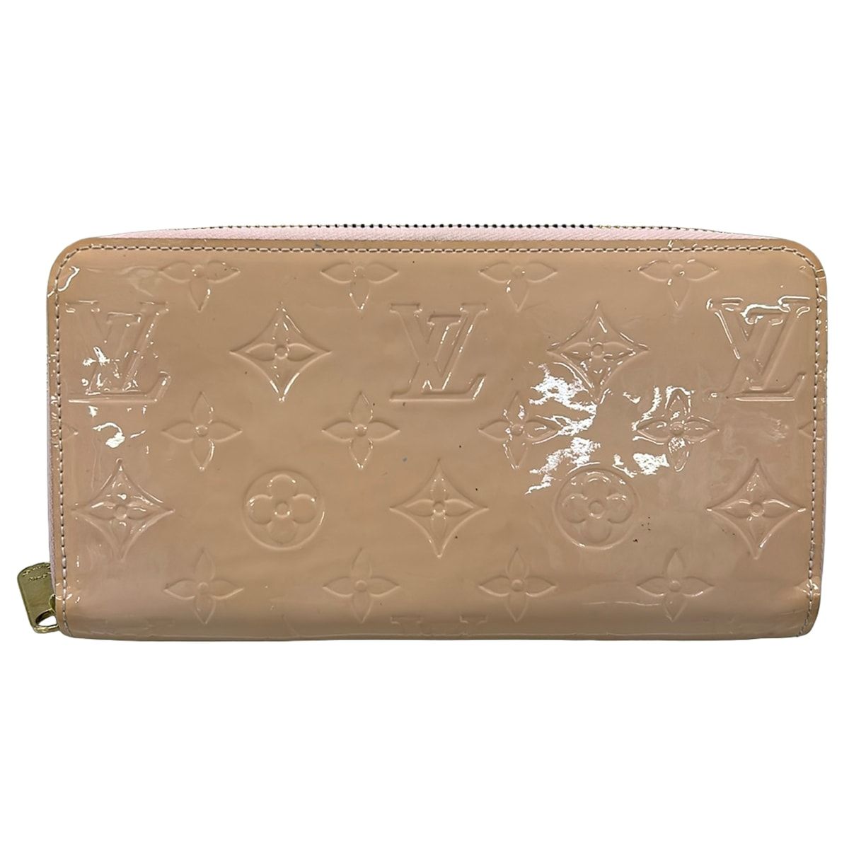 Louis Vuitton Wallet Monogram Vernis Zippy Rose Ballerine Leather