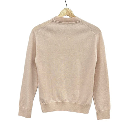 Hermes Long Sleeve Sweater 38 M Light Pink Crew Neck Cashmere — view 2