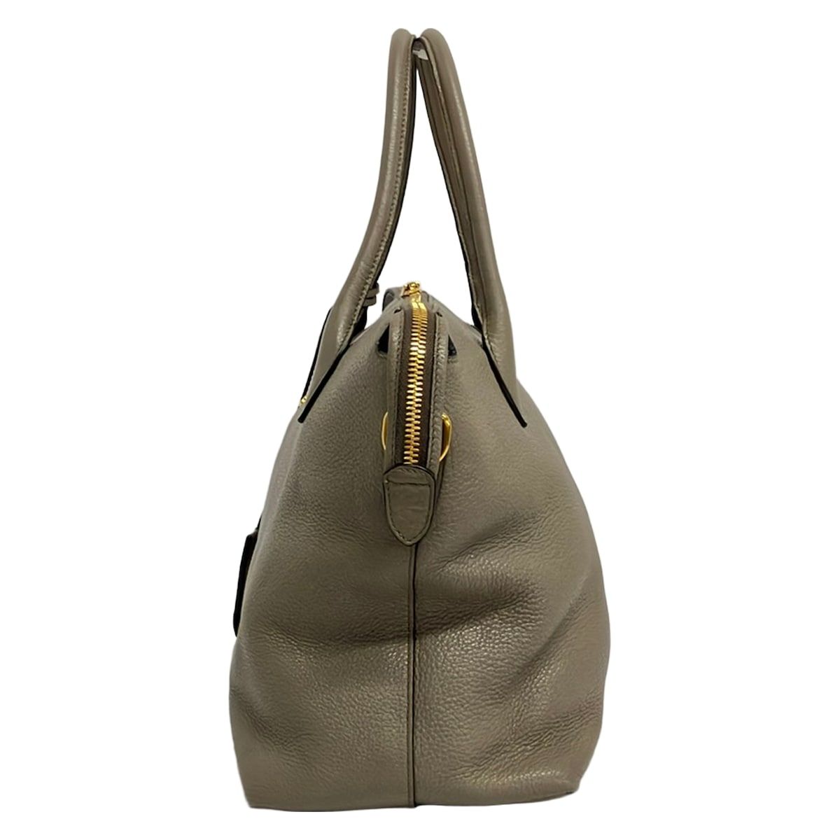 Prada Handbag Gray Leather — view 2