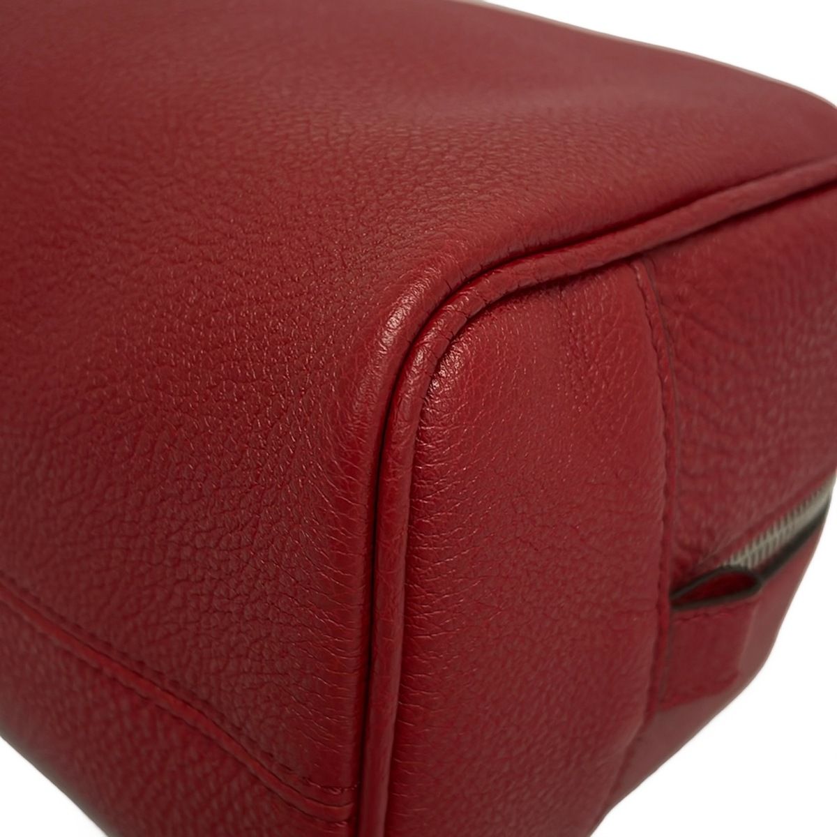 Fendi Second Red Travel Pouch Leather — view 6
