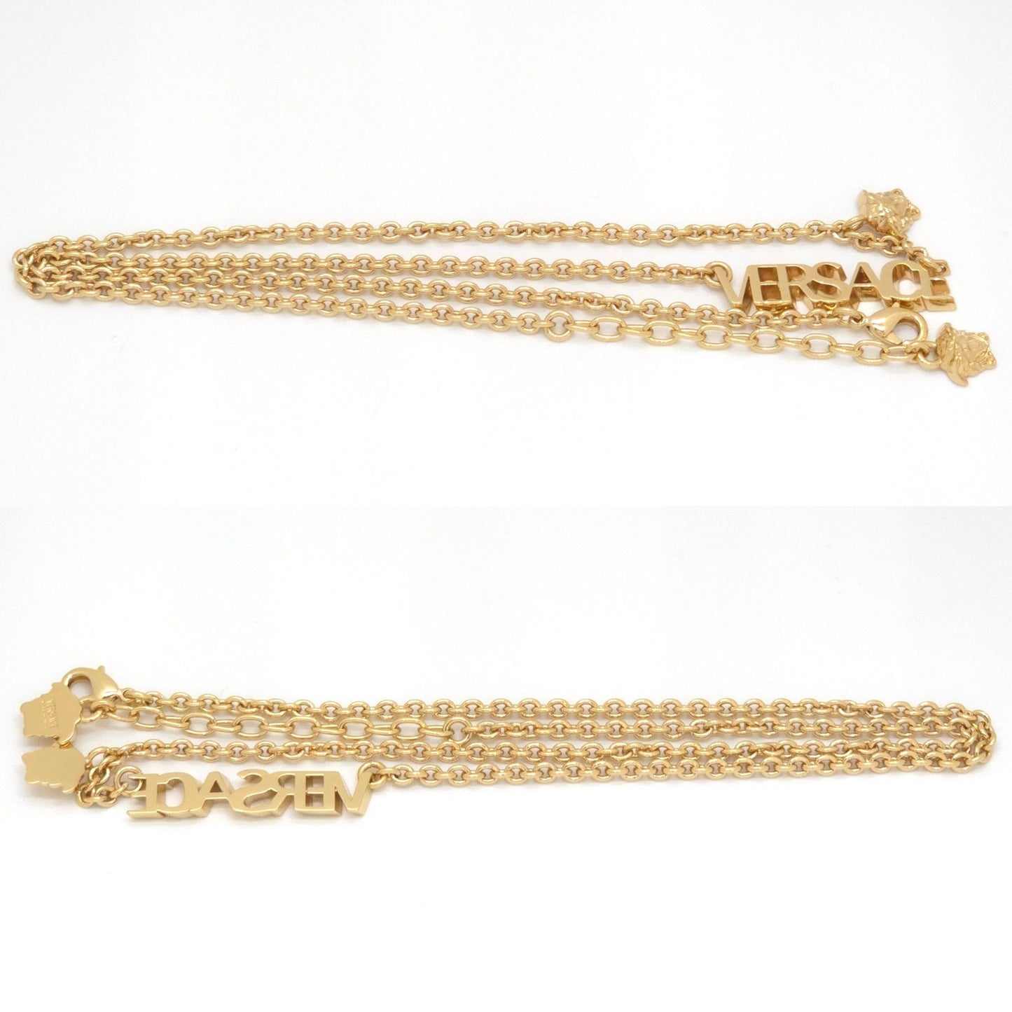 Versace Logo Necklace Around the 53.5 Gold Metal — view 3