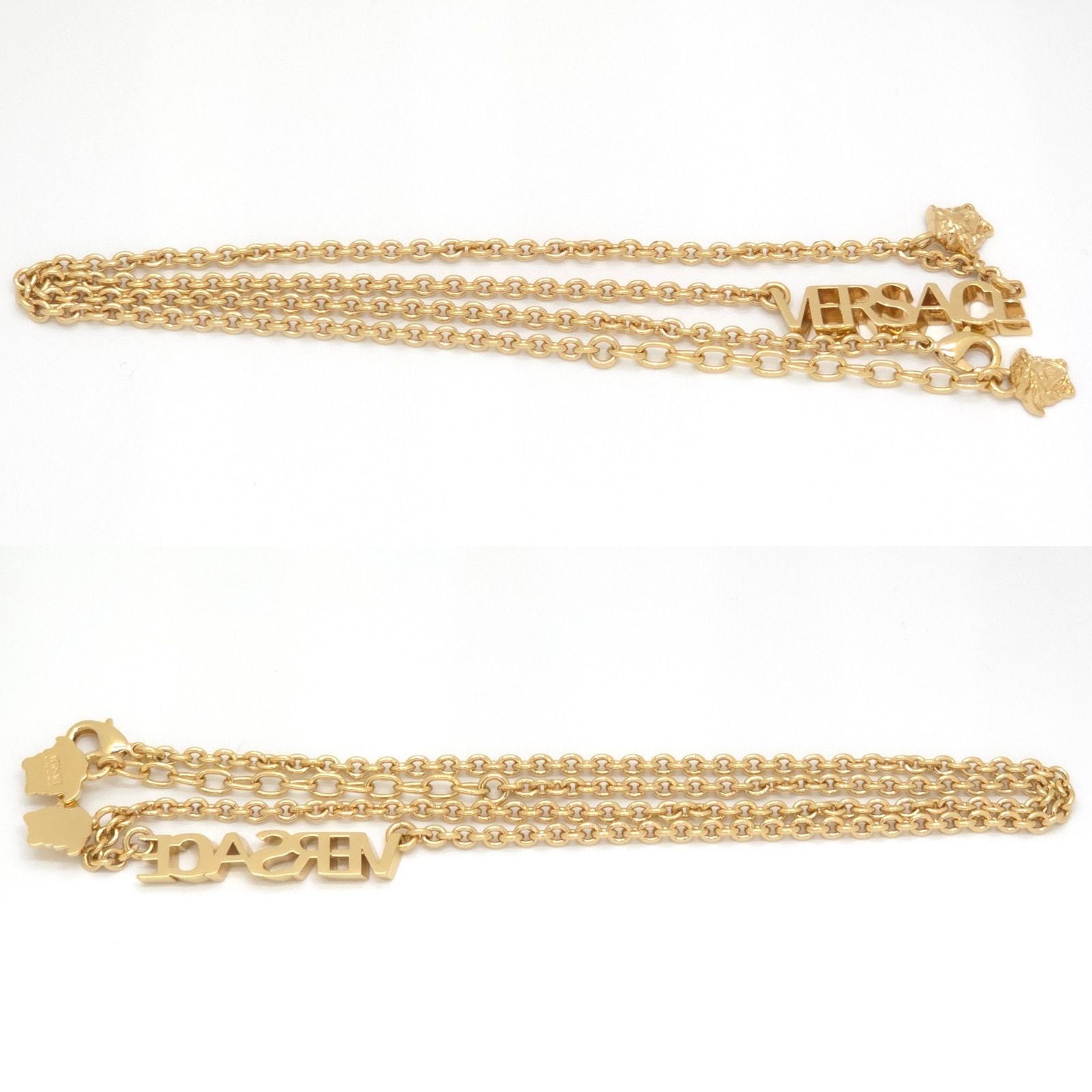 Versace Logo Necklace Around the 53.5 Gold Metal — view 3