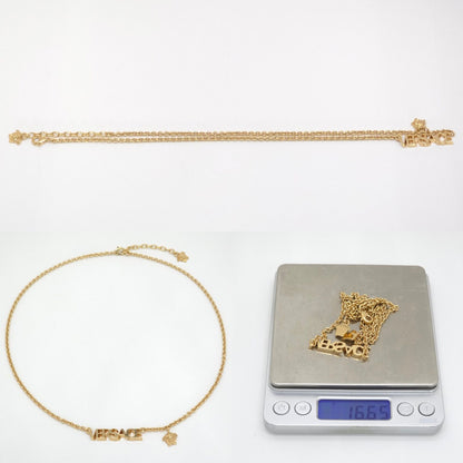 Versace Logo Necklace Around the 53.5 Gold Metal — view 6
