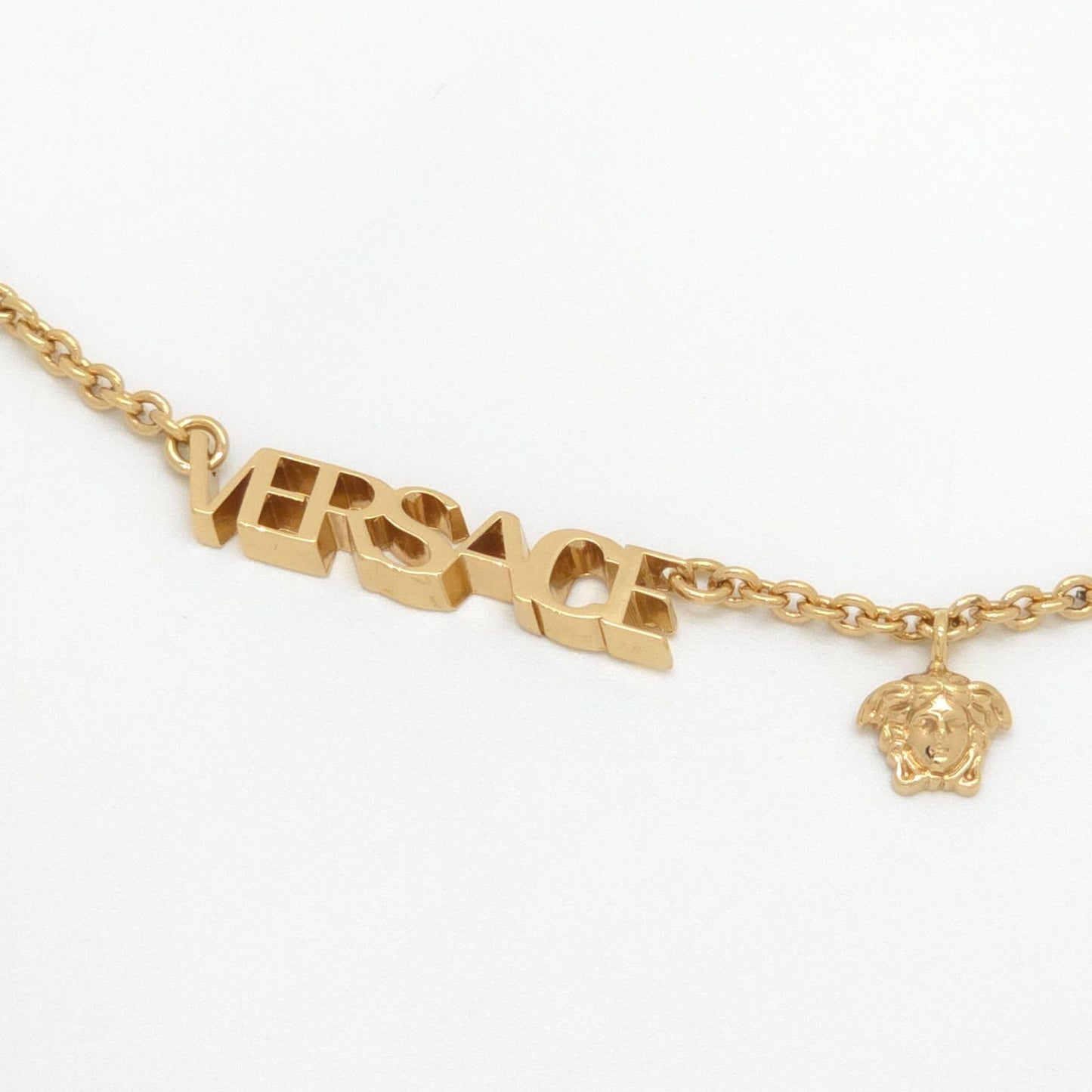 Versace Logo Necklace Around the 53.5 Gold Metal