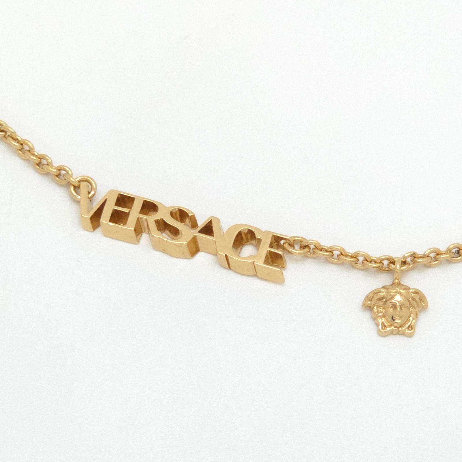 Versace Logo Necklace Around the 53.5 Gold Metal