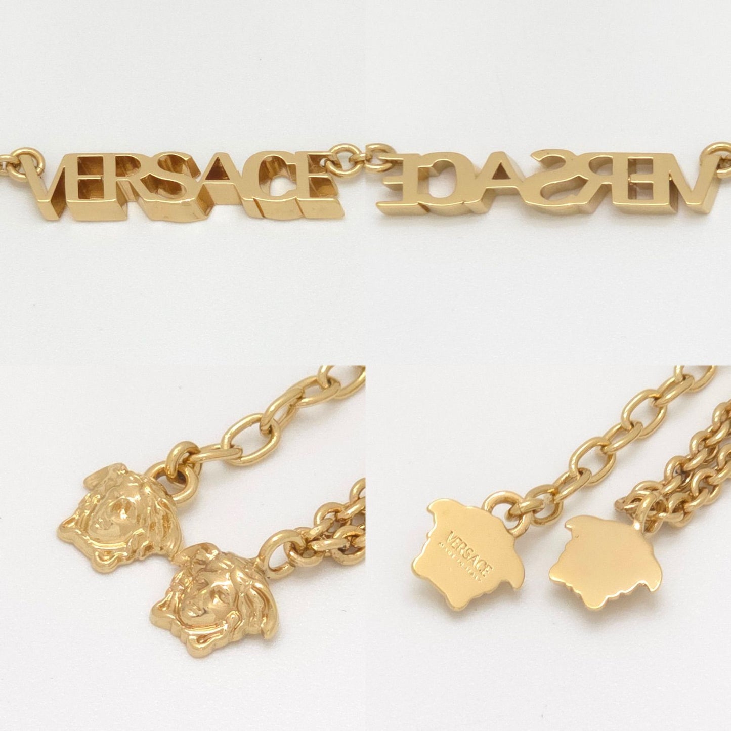 Versace Logo Necklace Around the 53.5 Gold Metal — view 5