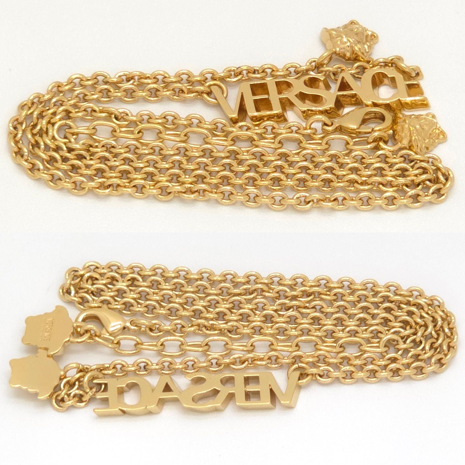 Versace Logo Necklace Around the 53.5 Gold Metal — view 4