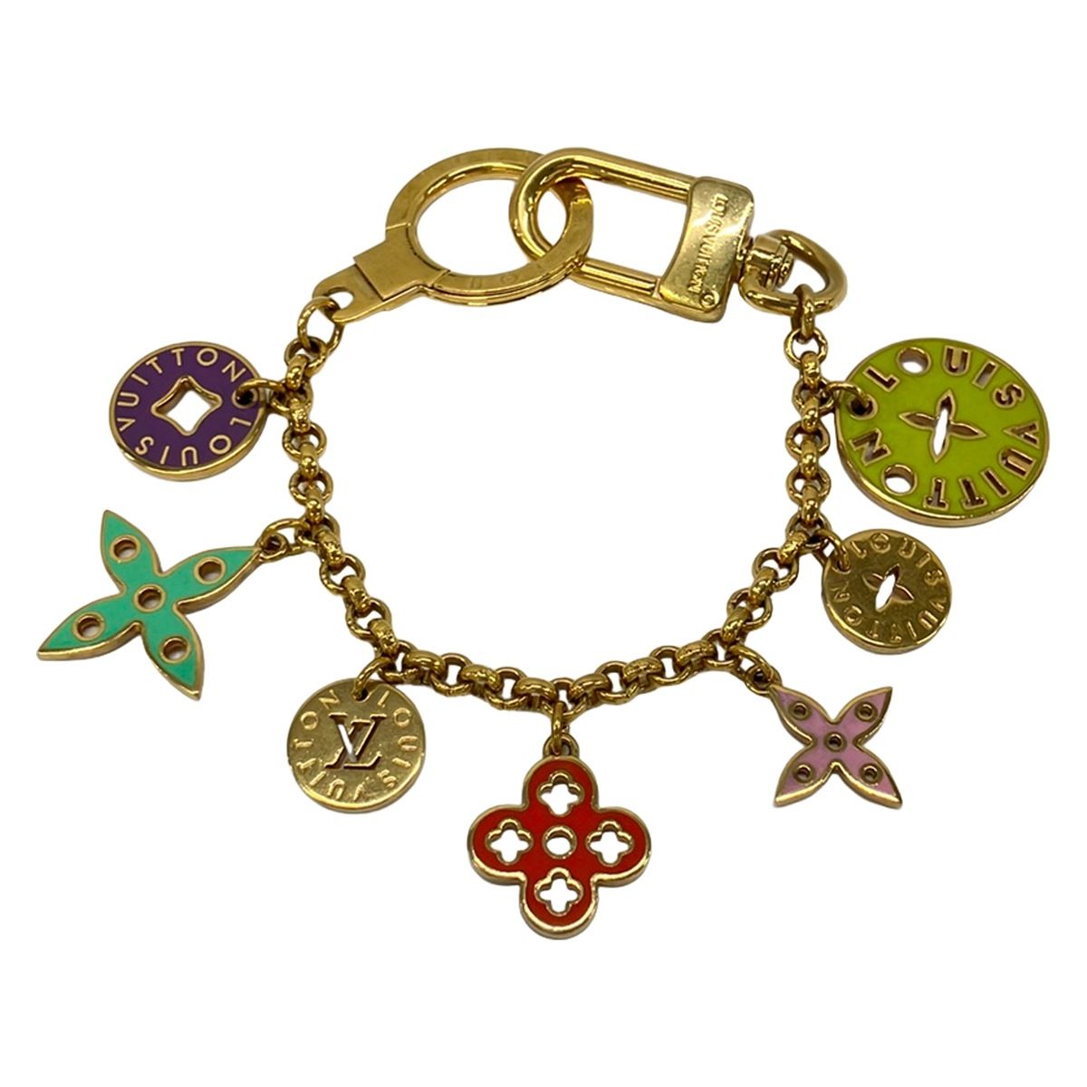 Louis Vuitton Key Holder Porte Cles Chennes Looping Gold — view 4