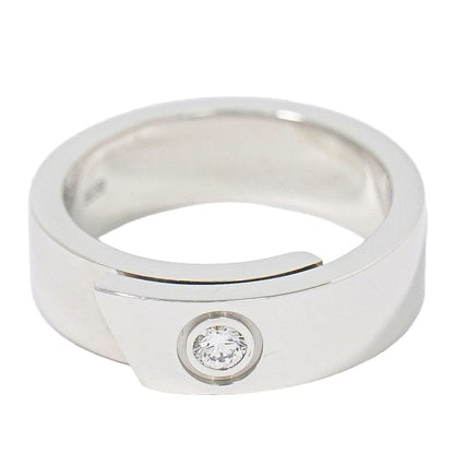 Cartier Diamond 18K White Gold Ring 52 White Anniversary Second