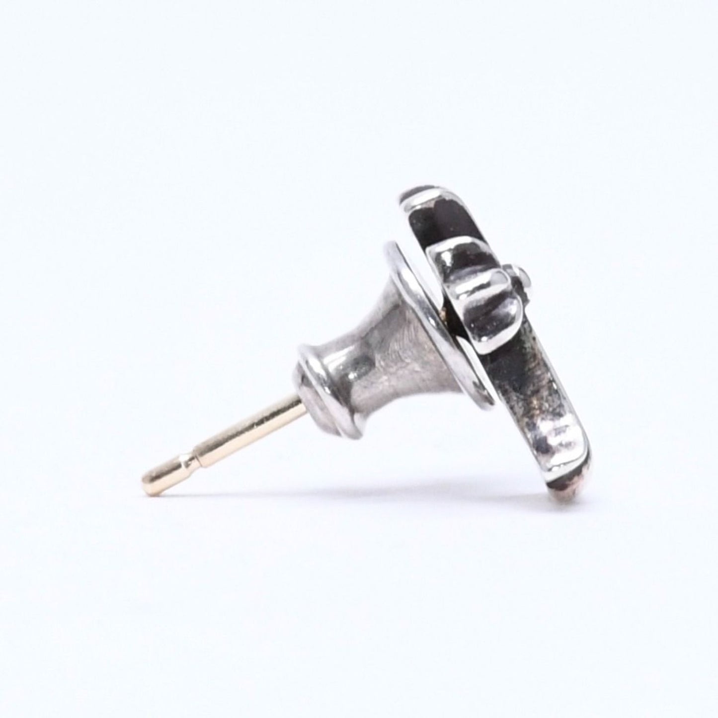 Chrome Hearts Single Earrings CH Crossfat Stud Silver 925 Sterling — view 4