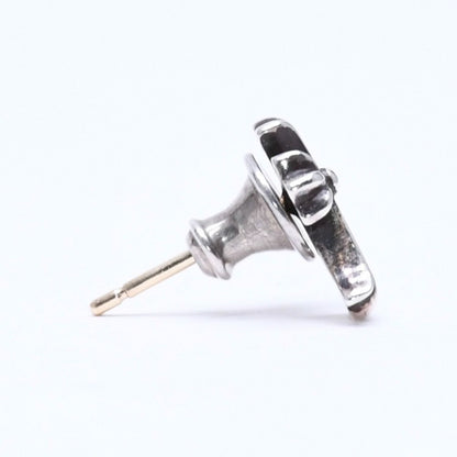 Chrome Hearts Single Earrings CH Crossfat Stud Silver 925 Sterling — view 4