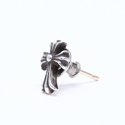 Chrome Hearts Single Earrings CH Crossfat Stud Silver 925 Sterling — view 2