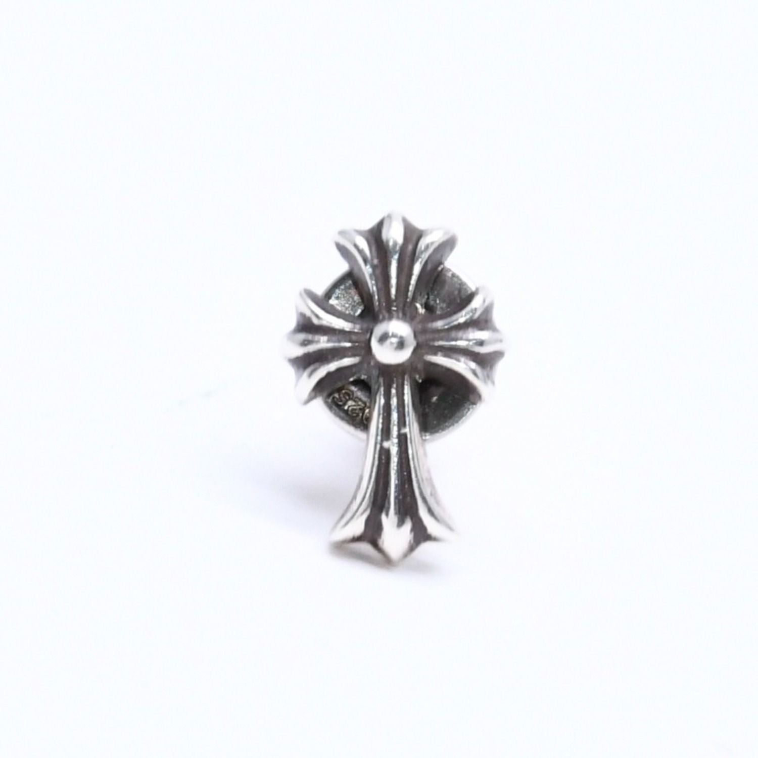 Chrome Hearts Single Earrings CH Crossfat Stud Silver 925 Sterling