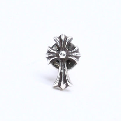 Chrome Hearts Single Earrings CH Crossfat Stud Silver 925 Sterling