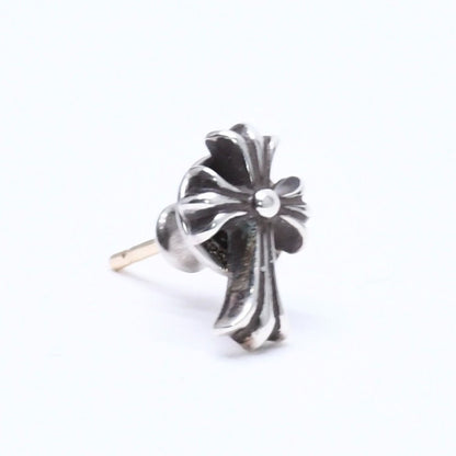 Chrome Hearts Single Earrings CH Crossfat Stud Silver 925 Sterling — view 3