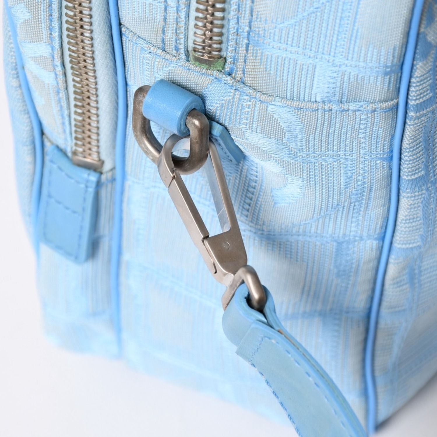 Chanel New Travel Line 2-Way Bag CC Logo Nylon Leather Blue — view 6