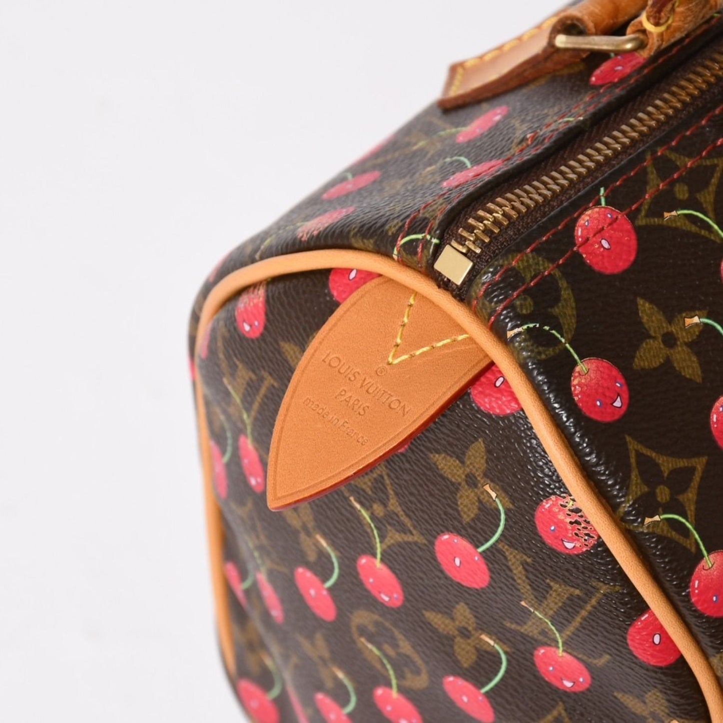 Louis Vuitton Speedy 25 Handbag Monogram Cherry Brown Takashi Murakami — view 4