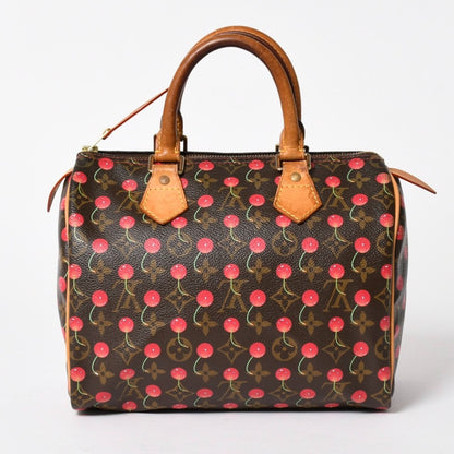 Louis Vuitton Speedy 25 Handbag Monogram Cherry Brown Takashi Murakami — view 2