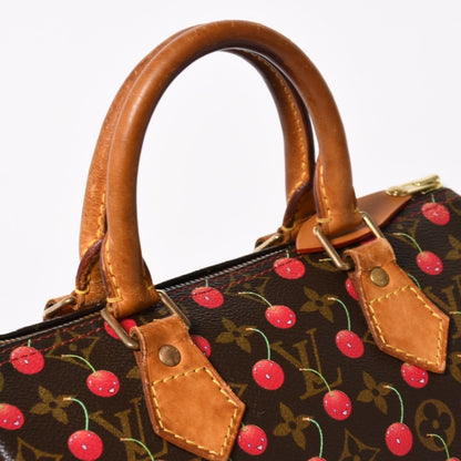Louis Vuitton Speedy 25 Handbag Monogram Cherry Brown Takashi Murakami — view 5