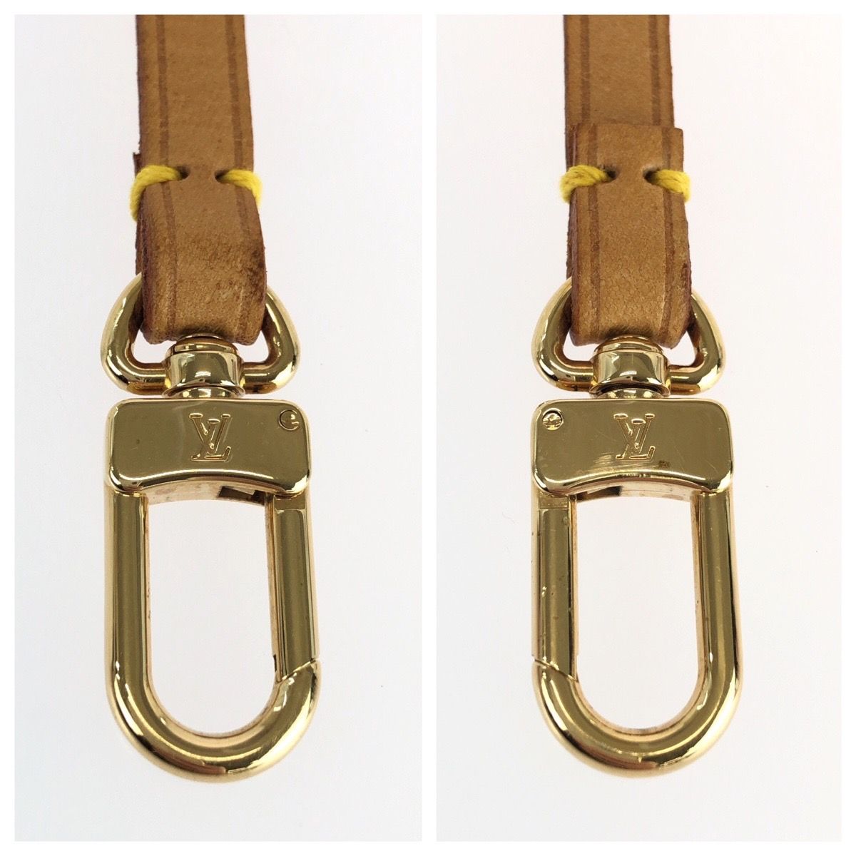 Louis Vuitton Soir Pouch Beige Leather Handle Strap — view 3