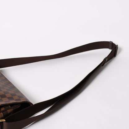 Louis Vuitton Shelton MM Damier Graphite Shoulder Bag Leather Brown Gold — view 7
