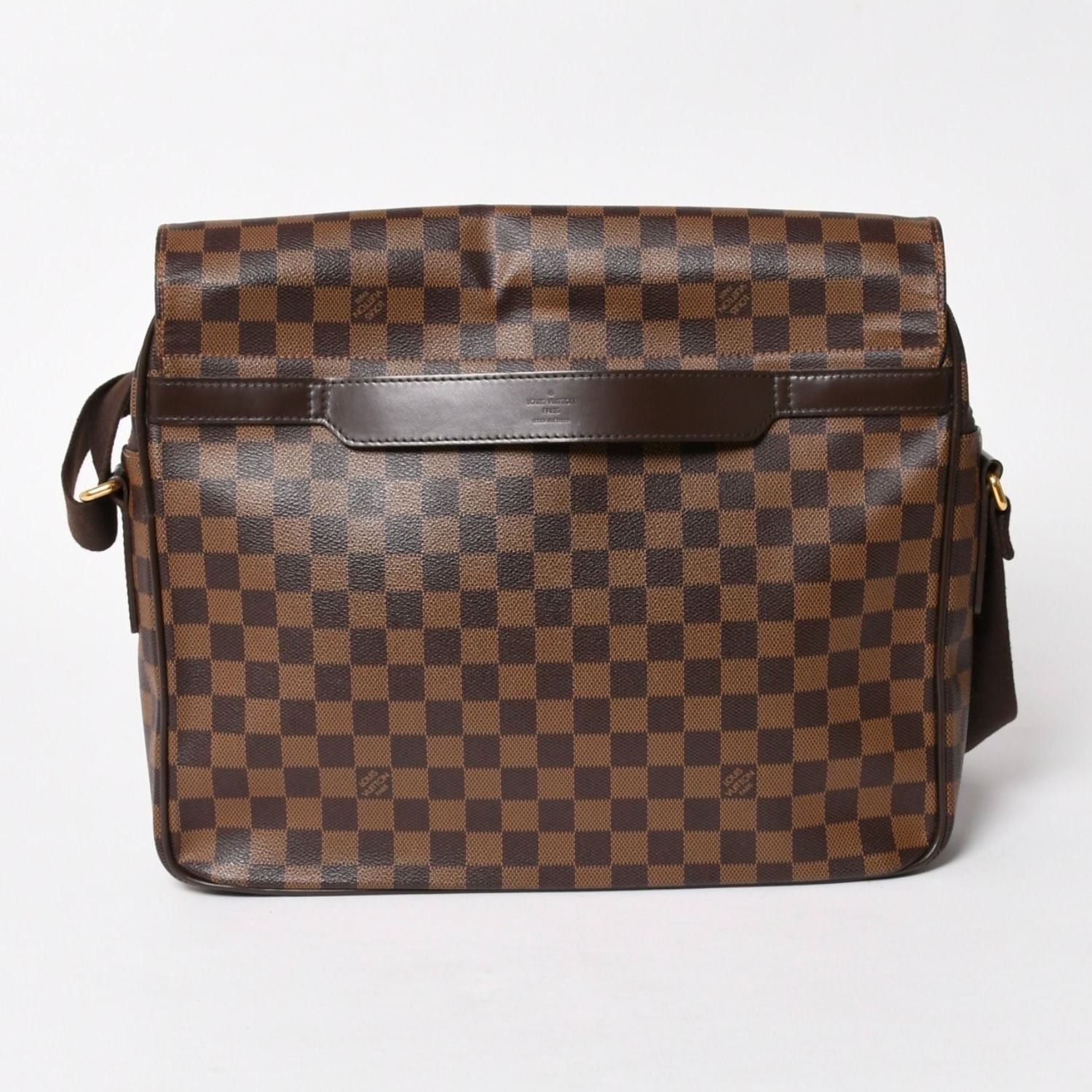 Louis Vuitton Shelton MM Damier Graphite Shoulder Bag Leather Brown Gold — view 2