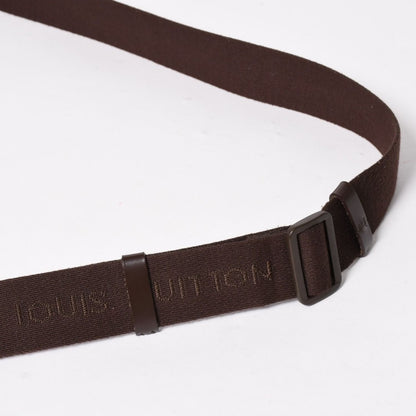 Louis Vuitton Shelton MM Damier Graphite Shoulder Bag Leather Brown Gold — view 6