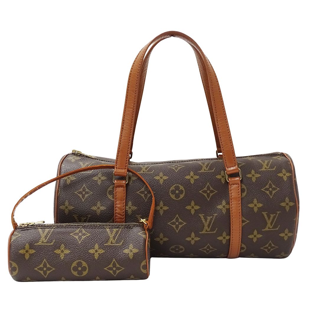Louis Vuitton Monogram Handbag Papillon Brown with Vintage