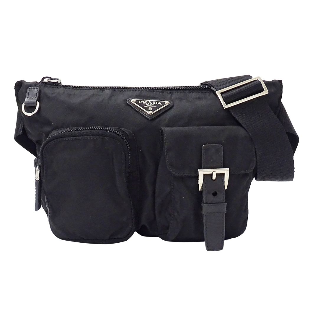 Prada Belt Bag Nylon Black Logo Small