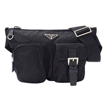 Prada Belt Bag Nylon Black Logo Small