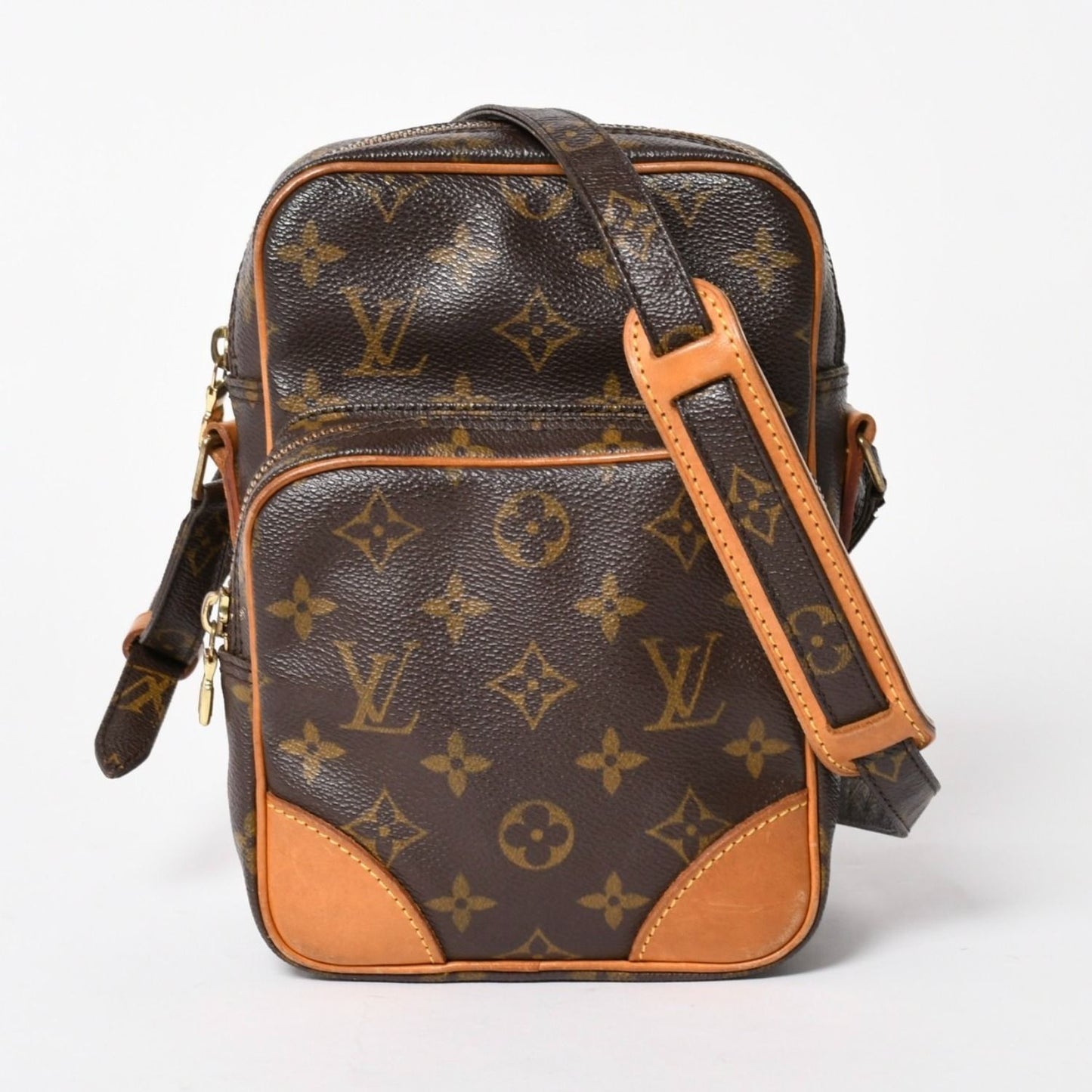 Louis Vuitton Amazon Shoulder Bag Monogram Leather Brown