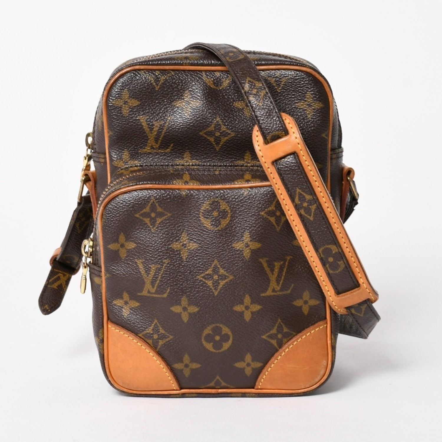 Louis Vuitton Amazon Shoulder Bag Monogram Leather Brown