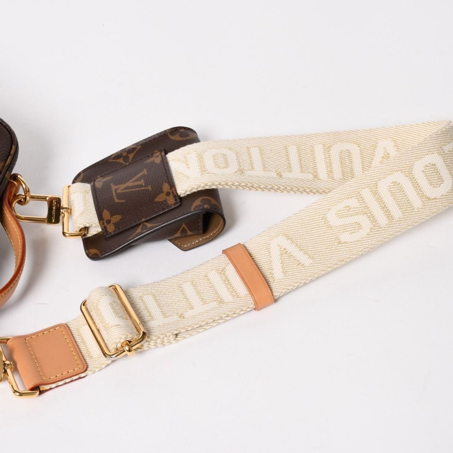 Louis Vuitton Monogram Utility Crossbody Shoulder Bag Brown Gold — view 5