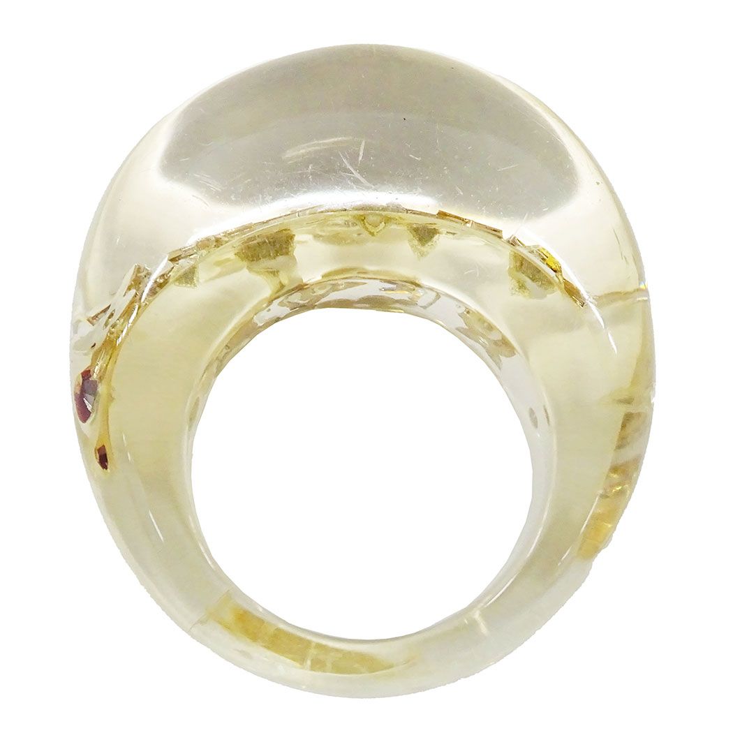 Louis Vuitton Ring Resin Bague Ankle John Clear Gold Bulky — view 4