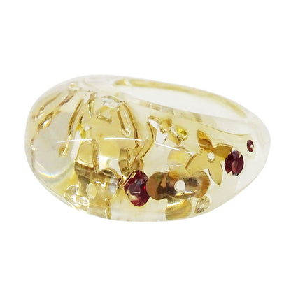 Louis Vuitton Ring Resin Bague Ankle John Clear Gold Bulky — view 2