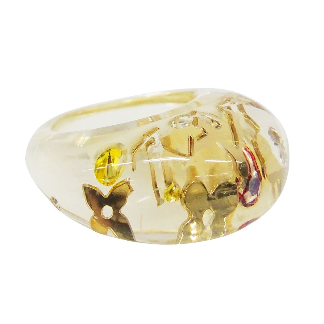Louis Vuitton Ring Resin Bague Ankle John Clear Gold Bulky — view 3