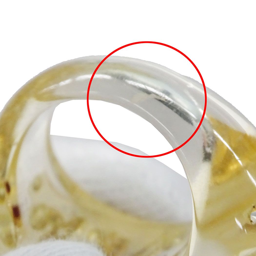 Louis Vuitton Ring Resin Bague Ankle John Clear Gold Bulky — view 6