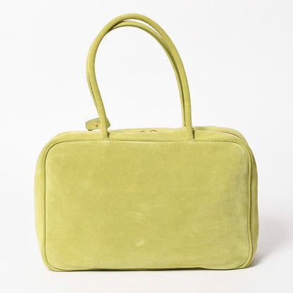 Miu Miu Beau Suede Tote Bag Green Gold — view 2