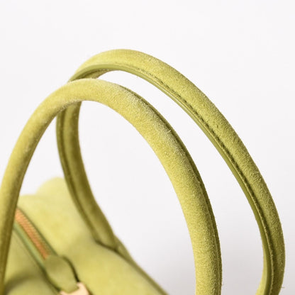 Miu Miu Beau Suede Tote Bag Green Gold — view 6