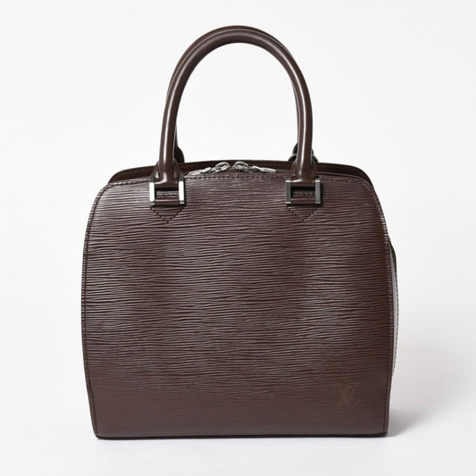 Louis Vuitton Epi Pont Neuf Handbag Brown Mocha Silver