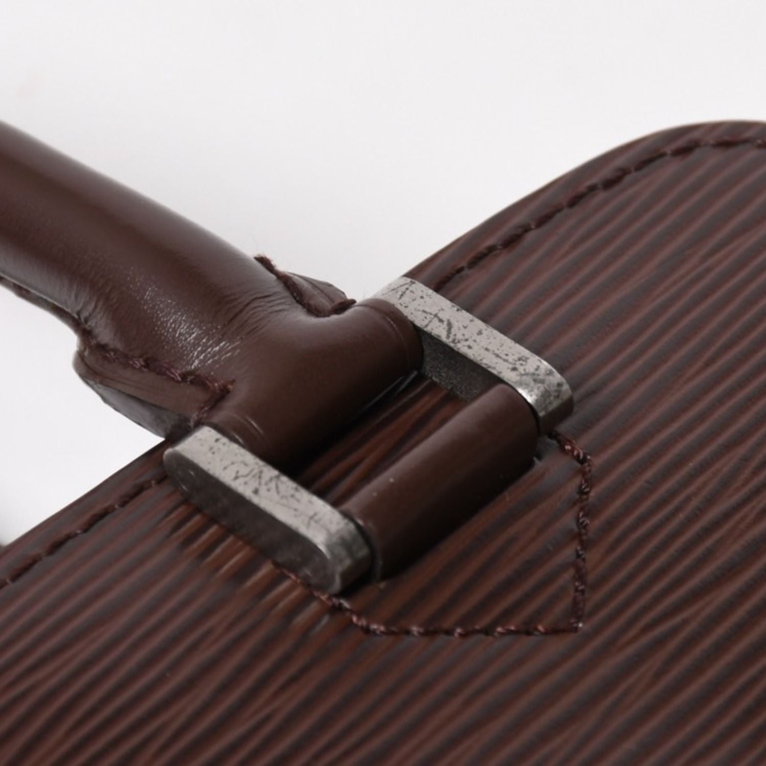 Louis Vuitton Epi Pont Neuf Handbag Brown Mocha Silver — view 5