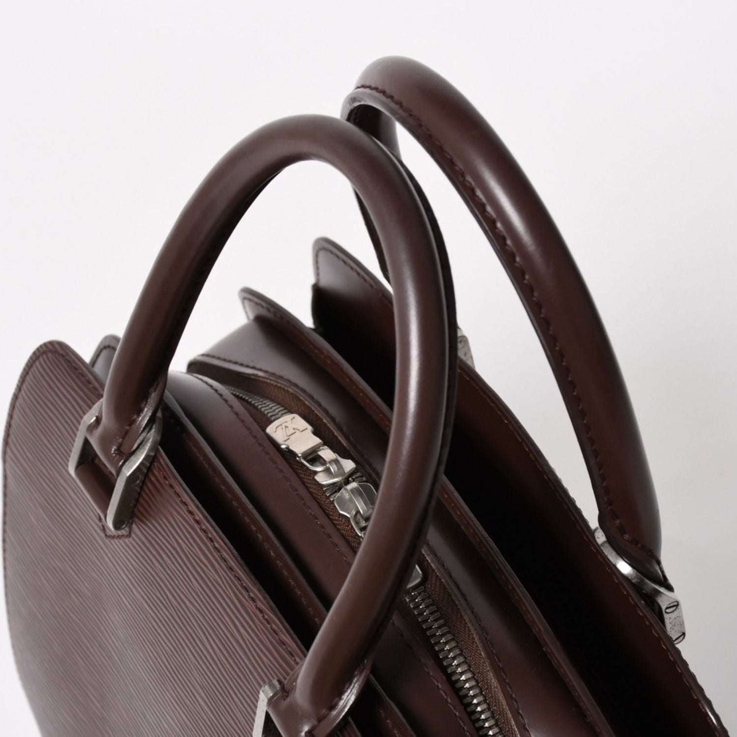 Louis Vuitton Epi Pont Neuf Handbag Brown Mocha Silver — view 6