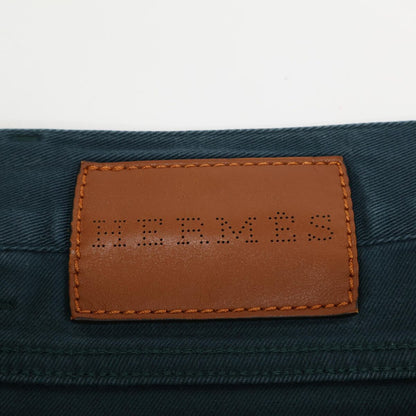Hermes Series Button Green Denim Pants 44 — view 6