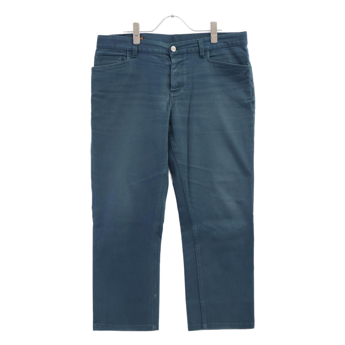 Hermes Series Button Green Denim Pants 44