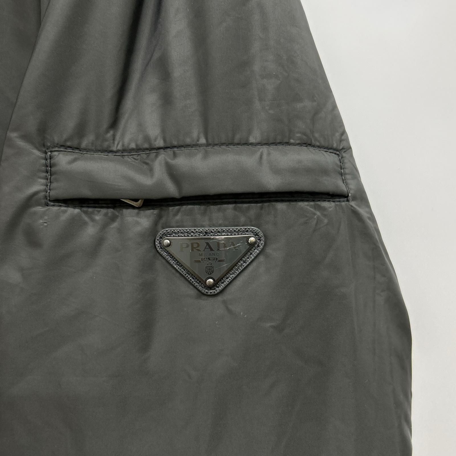 Prada Sports Triangle Plate Nylon Jacket Khaki 48 — view 9